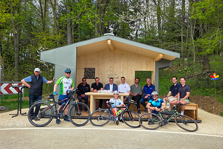 Einweihung Bike Pit am Bucher Stausee, Neue Fahrradrastplätze für die Region Ellwangen eingeweiht, Neue Fahrradrastplätze für die Region Ellwangen eingeweiht, Neue Fahrradrastplätze für die Region Ellwangen eingeweiht