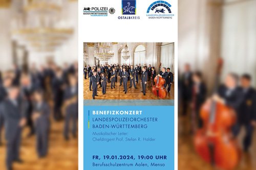 Benefizkonzert des Landespolizeiorchester Baden-Württemberg im Berufsschulzentrum Aalen 