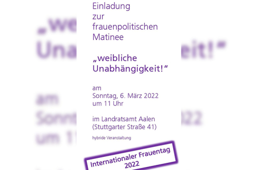 Kreisweite Matinee zum Internationalen Frauentag: Franziska Schutzbach liest aus 'Die Erschöpfung der Frauen. Wider die weibliche Verfügbarkeit'.