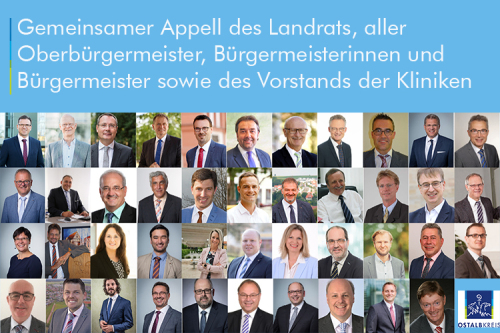 Gemeinsamer Appell des Landrats, aller Oberbürgermeister, Bürgermeisterinnen und Bürgermeister sowie des Vorstands der Kliniken Ostalb
