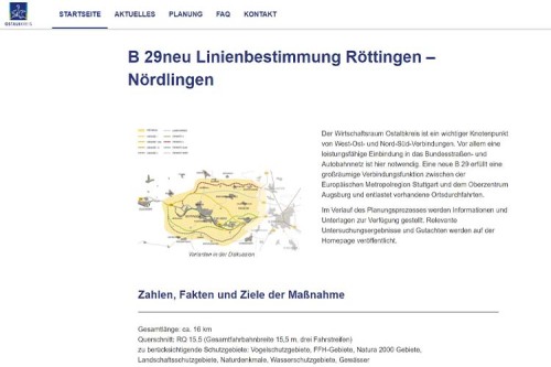 Die Homepage zur B29n Röttingen - Nördlingen ist jetzt online!