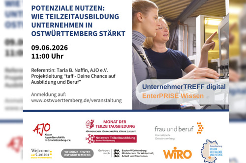dischOnline-Veranstaltung: Wie Teilzeitausbildung Unternehmen in Ostwürttemberg stärkt