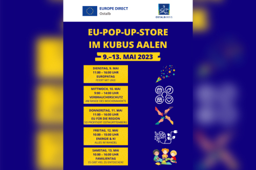 EU-Pop-Up-Store im KUBUS Aalen