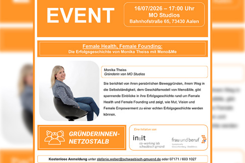 Gründerinnen-Event: Female Health, Female Founding – Die Erfolgsgeschichte von Monika Theiss mit meno&me 