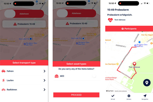 App-Alarmierung von qualifizierten Ersthelfern im Notfall und App-gestütztes CPR-Feedback-Device