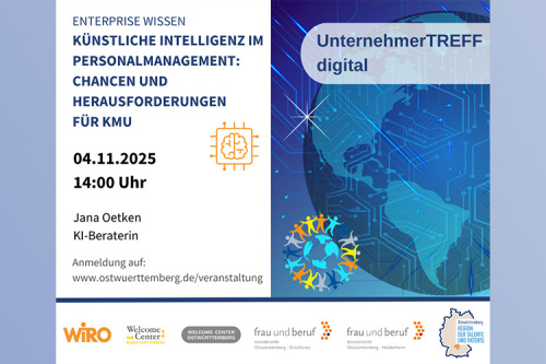 Künstliche Intelligenz im Personalmanagement: Chancen und Herausforderungen für KMU - Online-Veranstaltung am 4. November